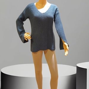 Pink Rose Women's Long Sleeve Open-back Knit Sweater